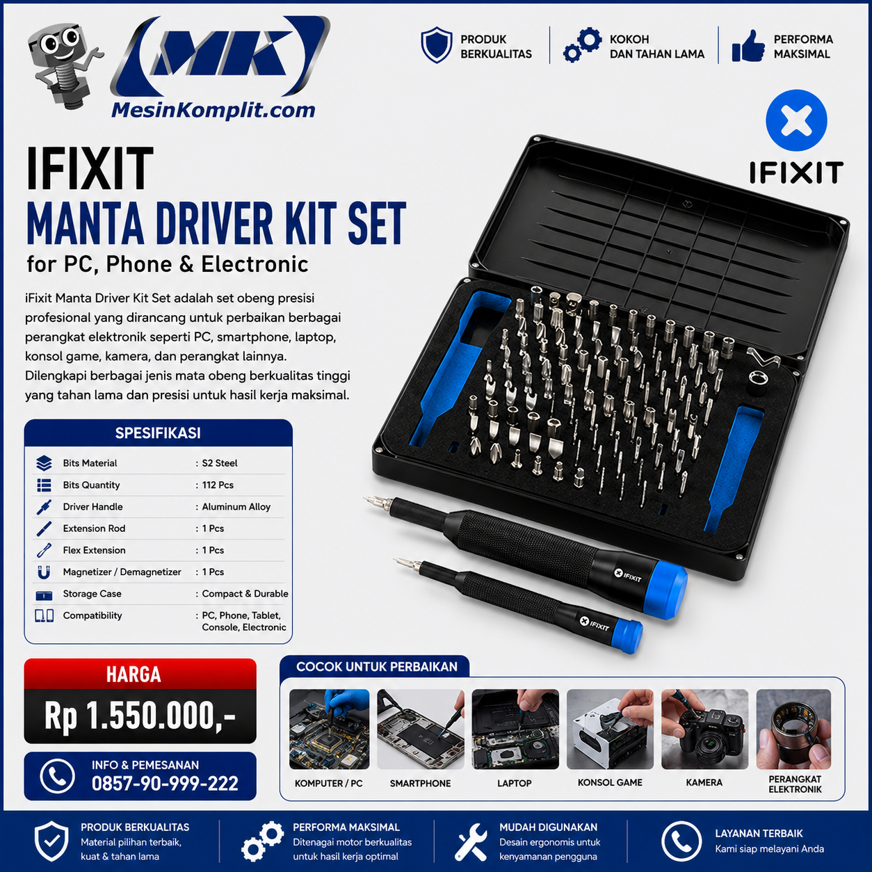 Obeng Set iFixit Manta (T...